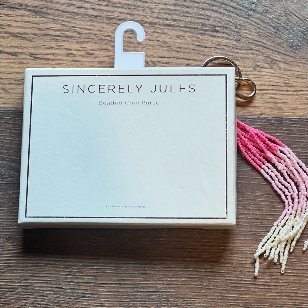 Sincerely Jules Beaded Coin Purse Pink Cowgirl Hat & Boot • NWT • Viral TJ Maxx - Picture 4 of 4
